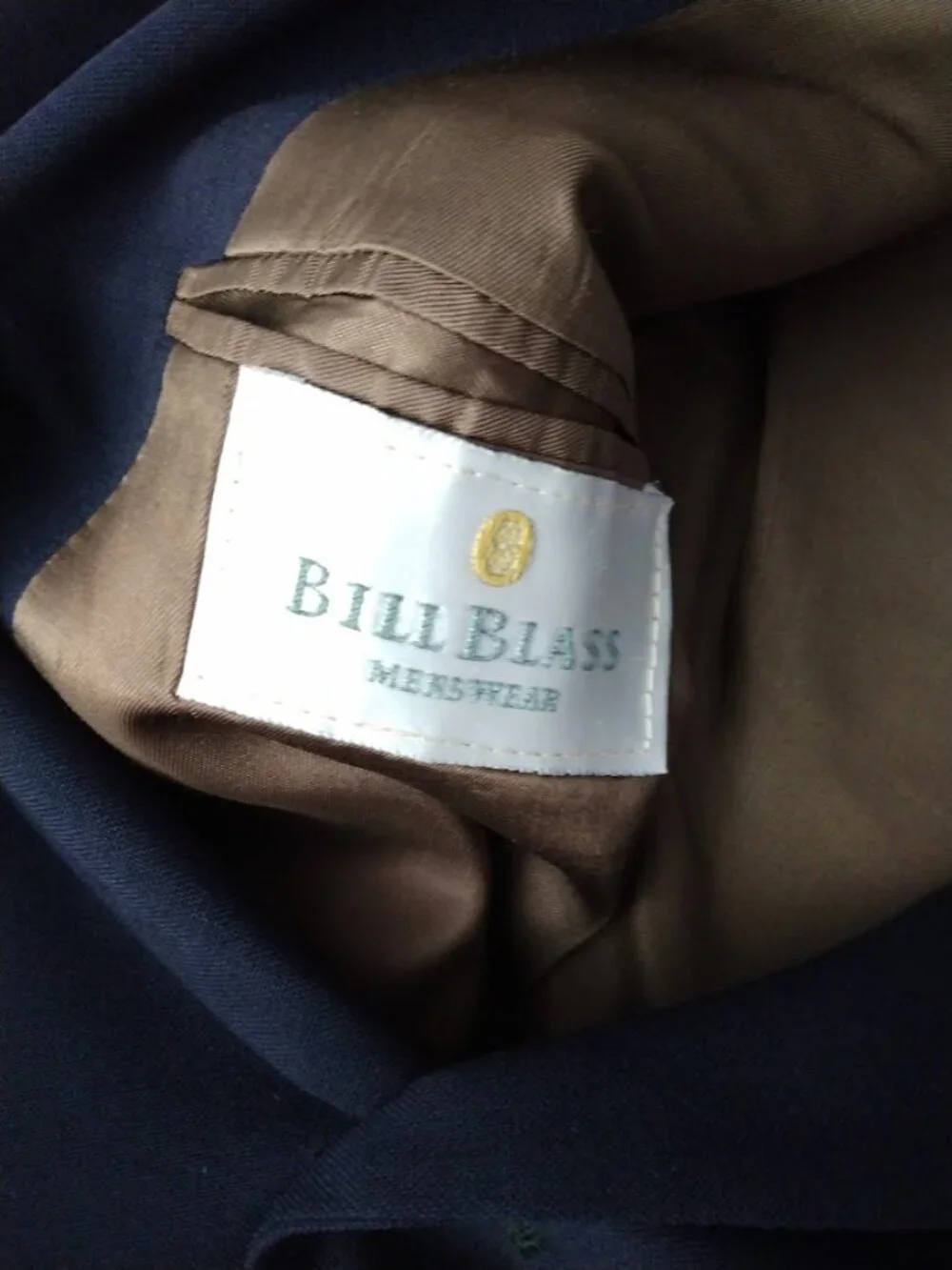 BILL BLASS Men's 54R 100% Wool Sport Jacket Blazer 2 Button Union Made USA FLAWS
